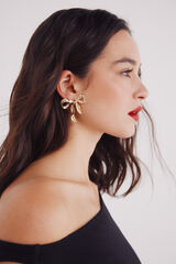 Springfield Pendientes lazos textura amarillo