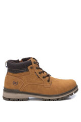 XTI Botin caballero monta&ntilde;a casual cordones y cremallera tostado