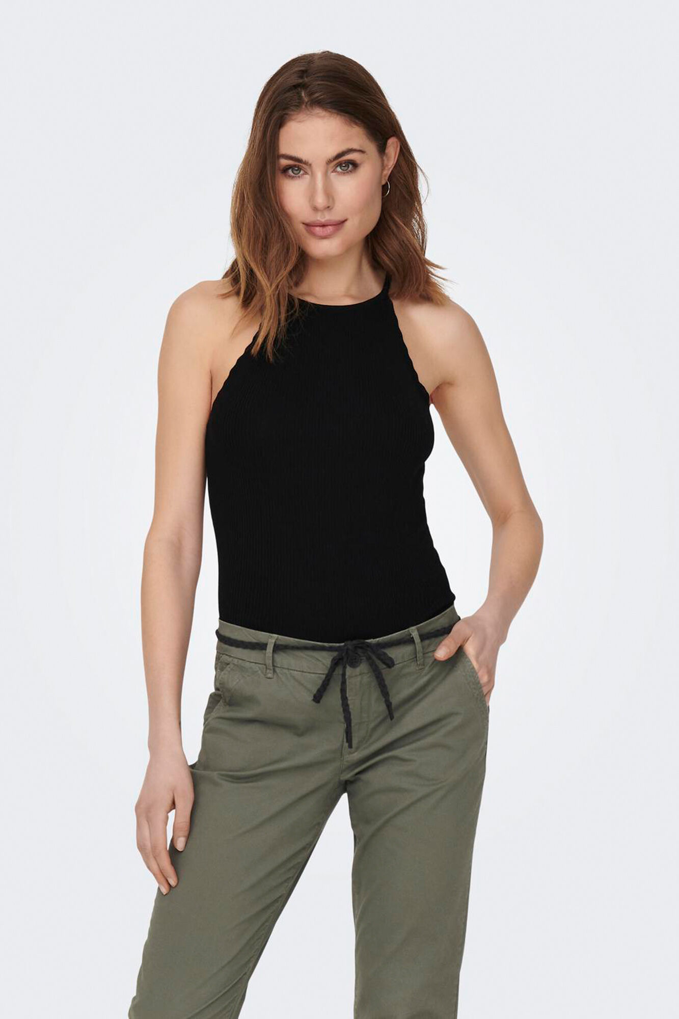 Only Camiseta ajustada tirantes