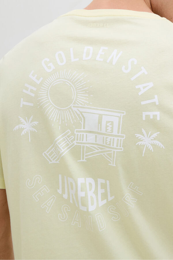 JJ REBEL Camiseta back print amarillo