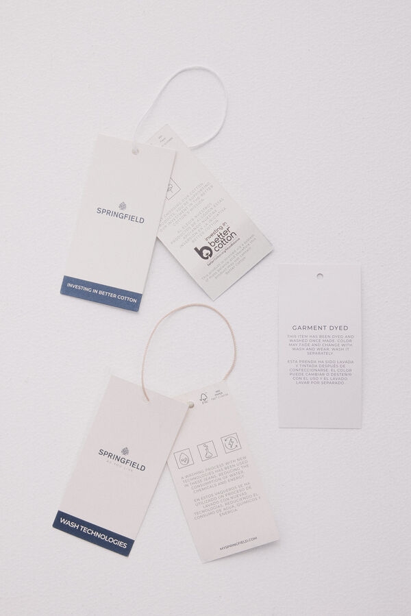 Springfield Bermuda color ligera lavada slim fit azul