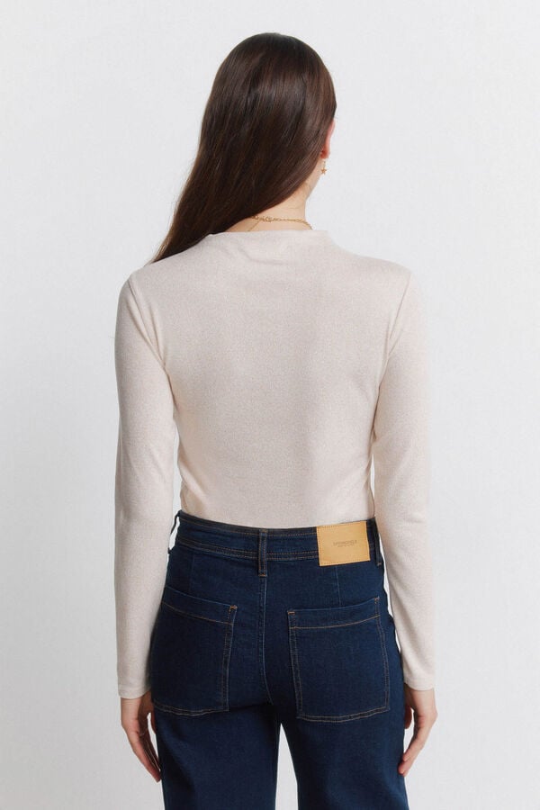 Springfield Camiseta cuello perkins beige