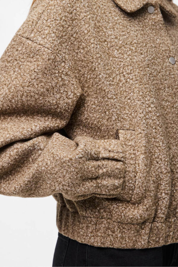 Pieces Chaqueta teddy cru