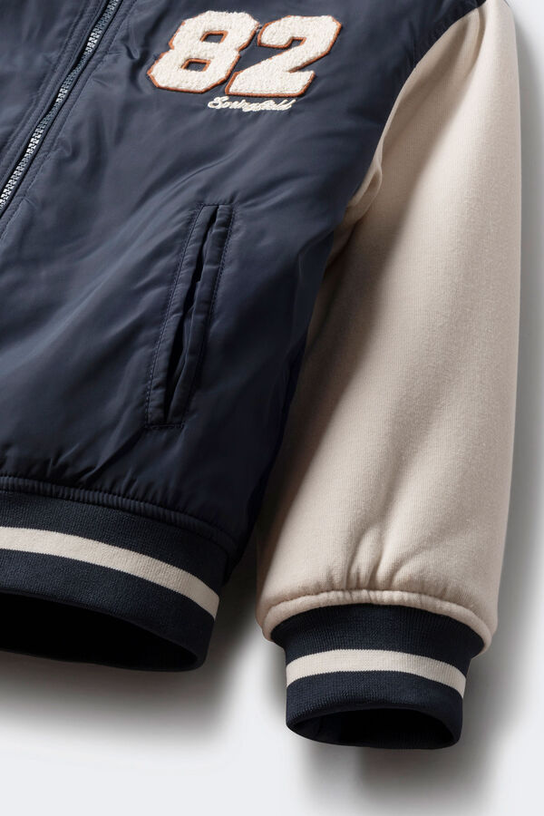 Springfield Kids Jaqueta de beisebol universit&aacute;ria masculina azul