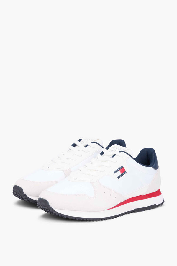 Tommy Jeans Sapatilhas runner Tommy Jeans brancas com detalhes em contraste branco