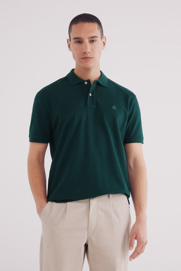 Springfield Polo piqu&eacute; b&aacute;sico regular fit verde