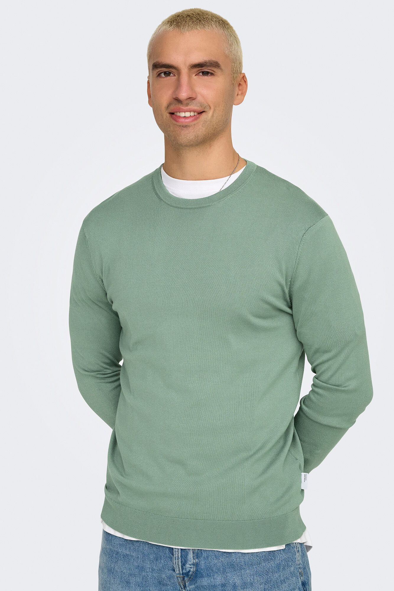 Only & Sons Jersey de hombre de cuello redondo regular fit.