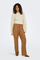 Only Cal&ccedil;a de terno de camur&ccedil;a vison
