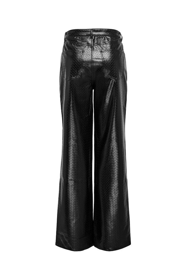 Only Cal&ccedil;a largas de couro vegano preto