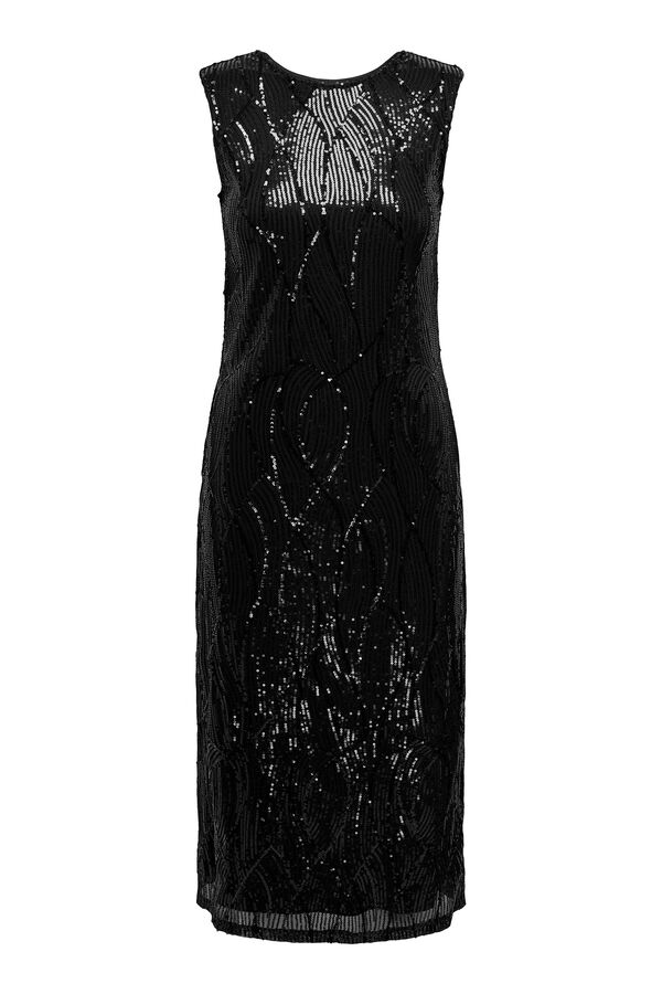 JDY Vestido de lantejoulas  preto