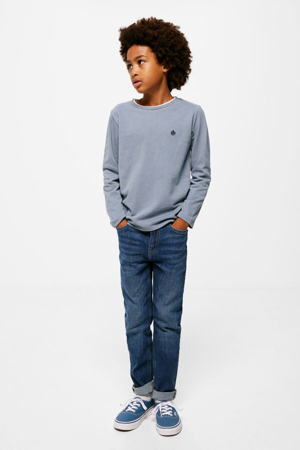 Springfield Kids Camiseta cuello doble ni&ntilde;o azul