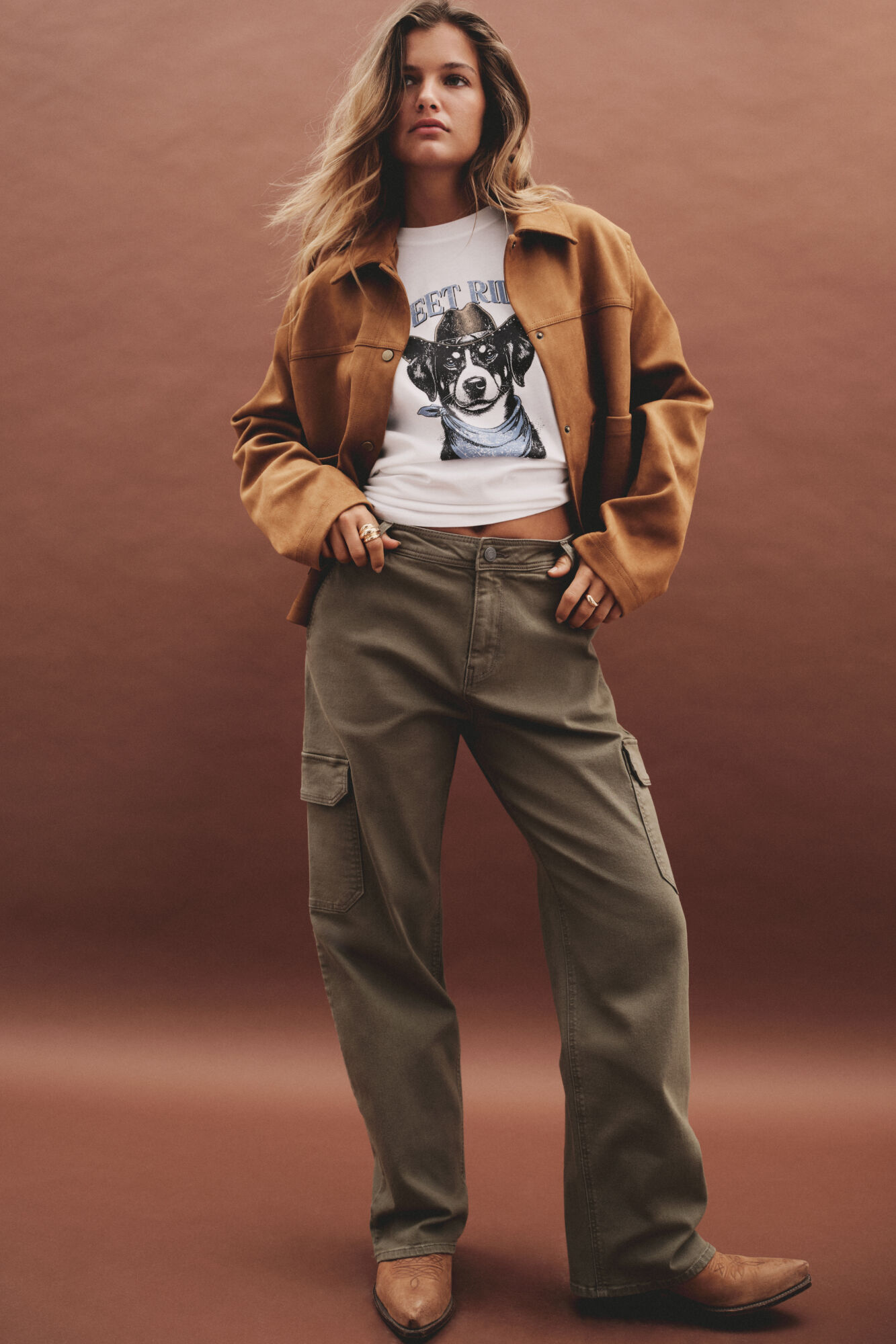 Springfield Pantalones cargo algod&oacute;n