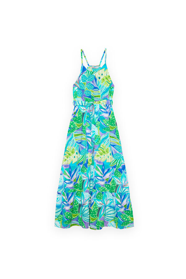 Inside Vestido Maxi Cuello Halter Est azul