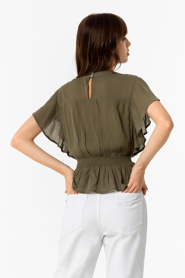 Tiffosi Blusa con Encaje verde