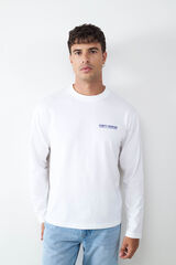 Balmohk Camiseta de manga manga comprida com estampa de piquenique branco