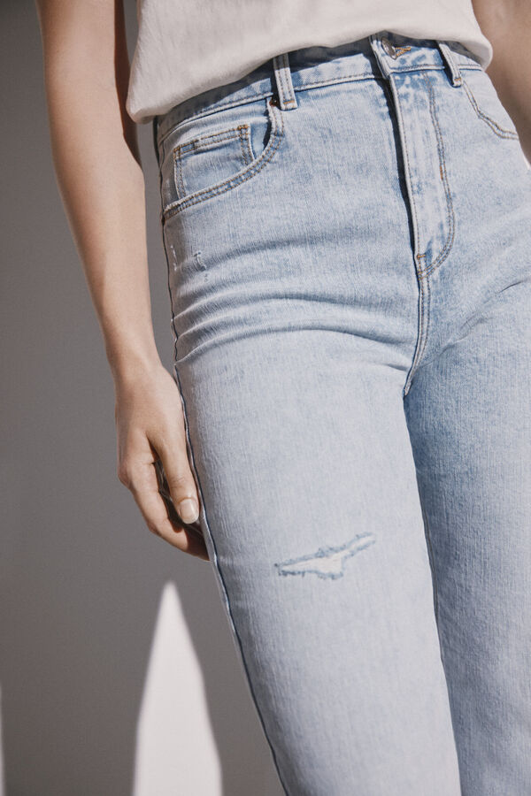 Springfield Jeans Straight Lavagem Sustent&aacute;vel azul