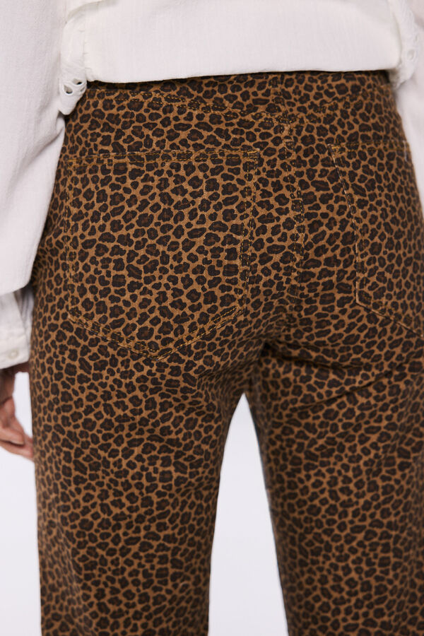 Springfield Jeans com estampado de leopardo azul