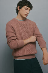Springfield Camisola grosso aran&ecirc;s rosa