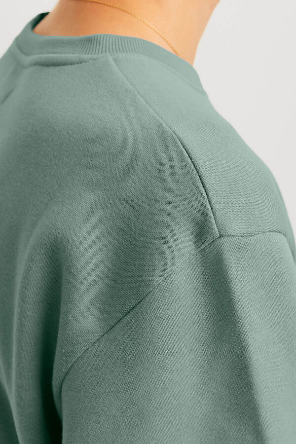 JJ REBEL Sweatshirt leve com corte descontra&iacute;do verde