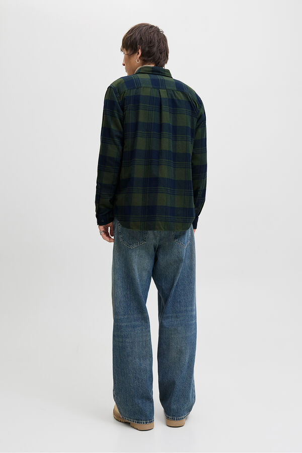 Jack & Jones Camisa regular fit cuadros verde