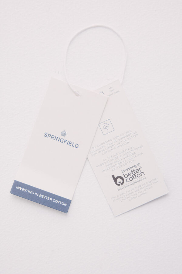 Springfield Bermuda linho cargo comfort fit azul