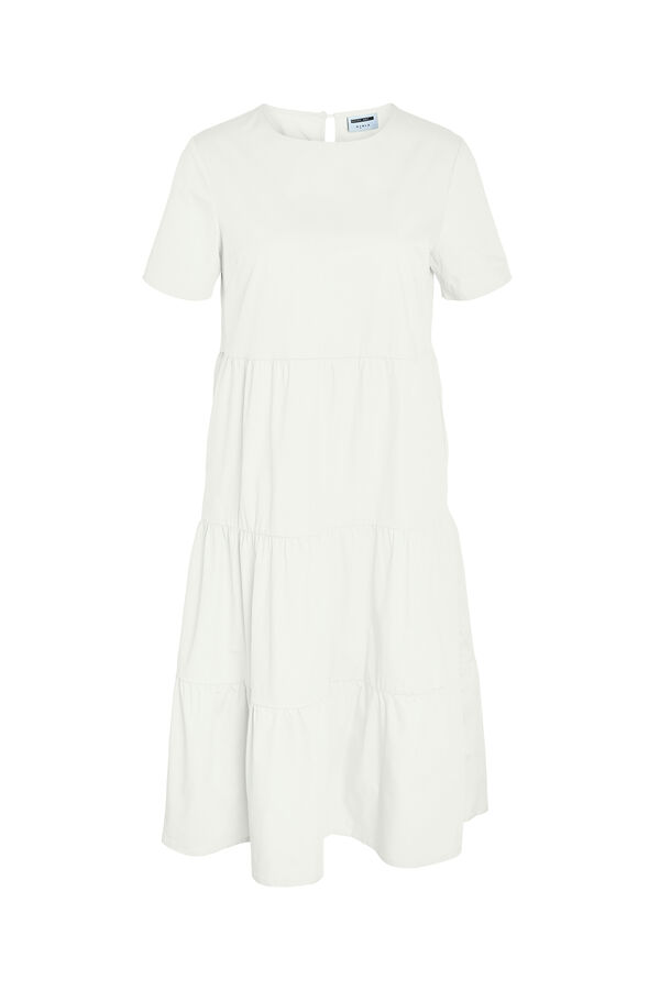 Noisy May Vestido midi de manga curta branco
