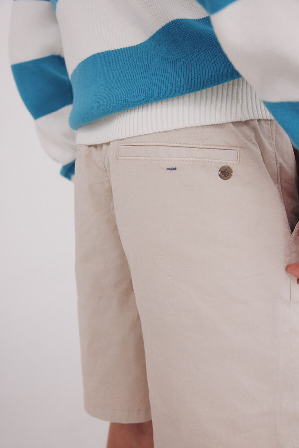 Springfield Kids Bermudas calças chino leves de menino bege