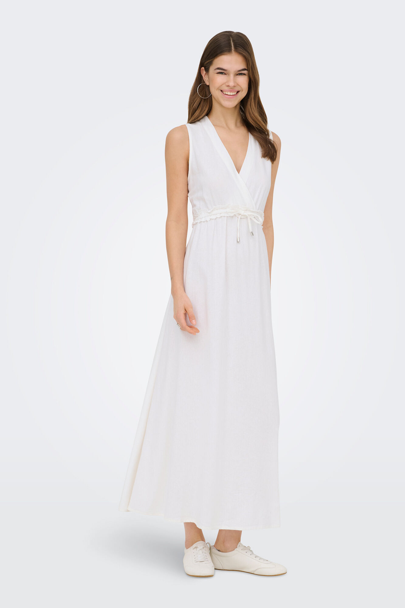 Only Vestido comprido de linho