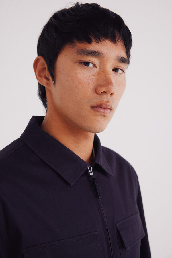 Springfield Sobrecamisa algod&atilde;o azul