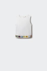 Springfield Kids Blusa em crochet colorida para menina branco