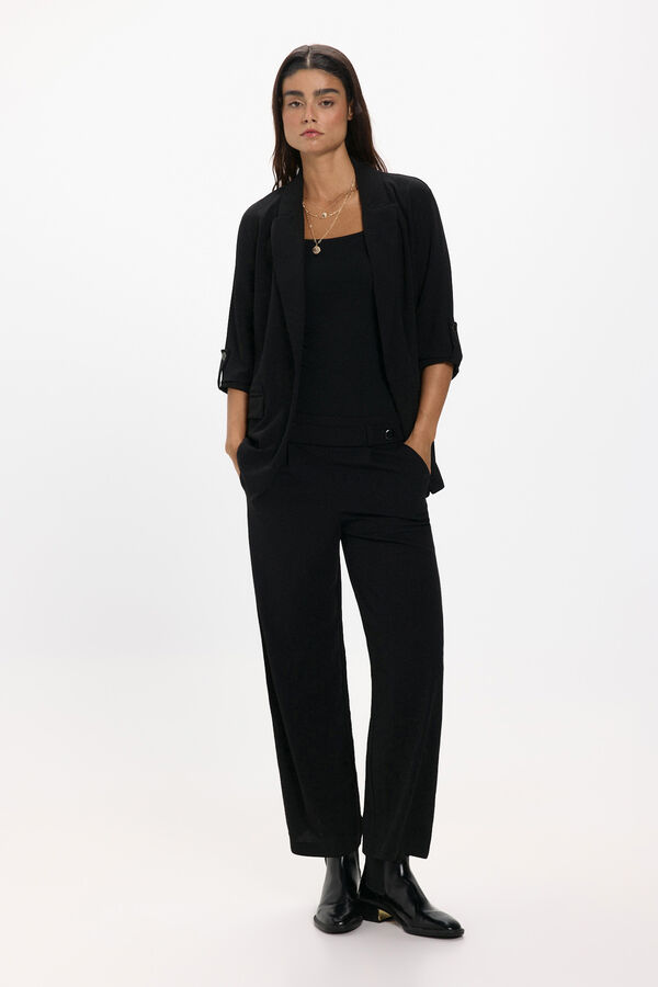 JDY Pantal&oacute;n largo wideleg negro