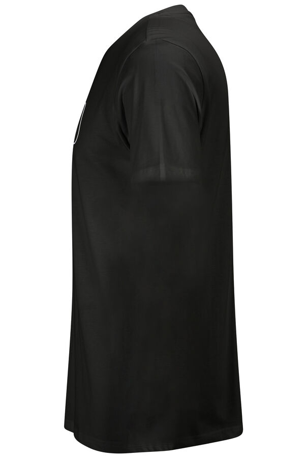 Fila Camiseta masculina de manga curta com gola redonda preto