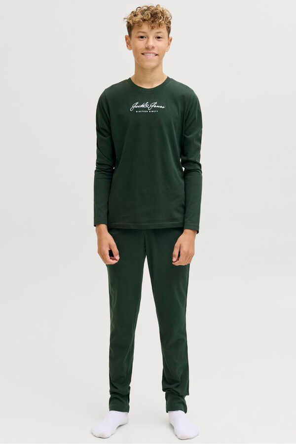 Jack & Jones Junior Set de pijama con logo turquesa