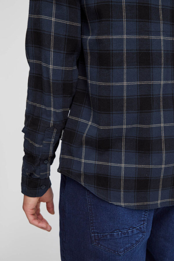 Blend Camisa Manga Comprida  azul