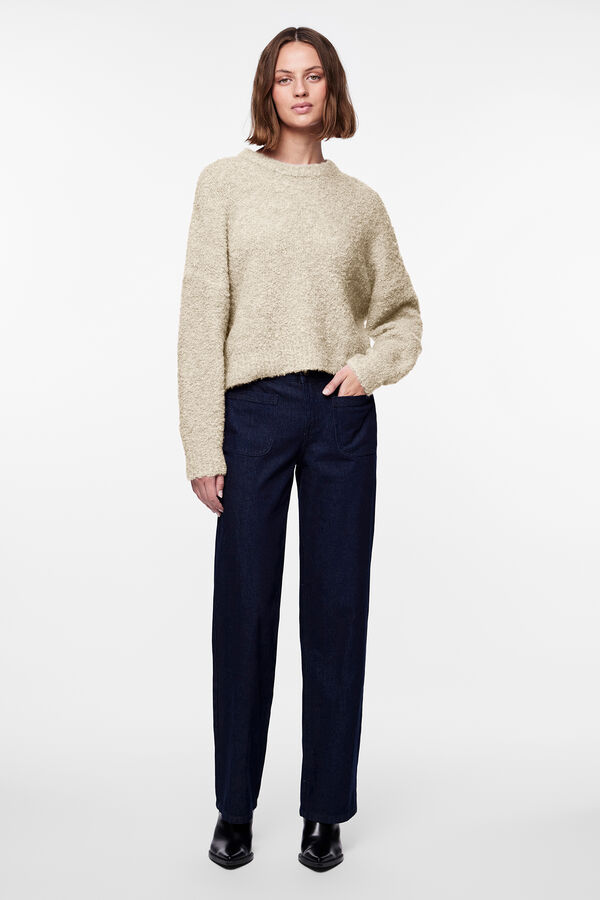 Pieces Jersey b&aacute;sico beige