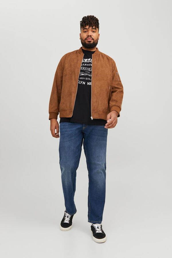 Jack & Jones PLUS Camiseta manga corta slim algodón sostenible PLUS negro