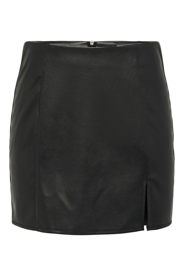 Only Saia curta de polipele preto