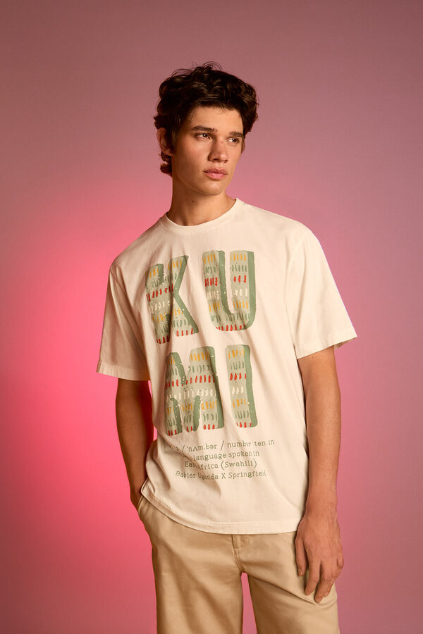 Springfield Camiseta do Projeto Beb&ecirc;s de Uganda bege