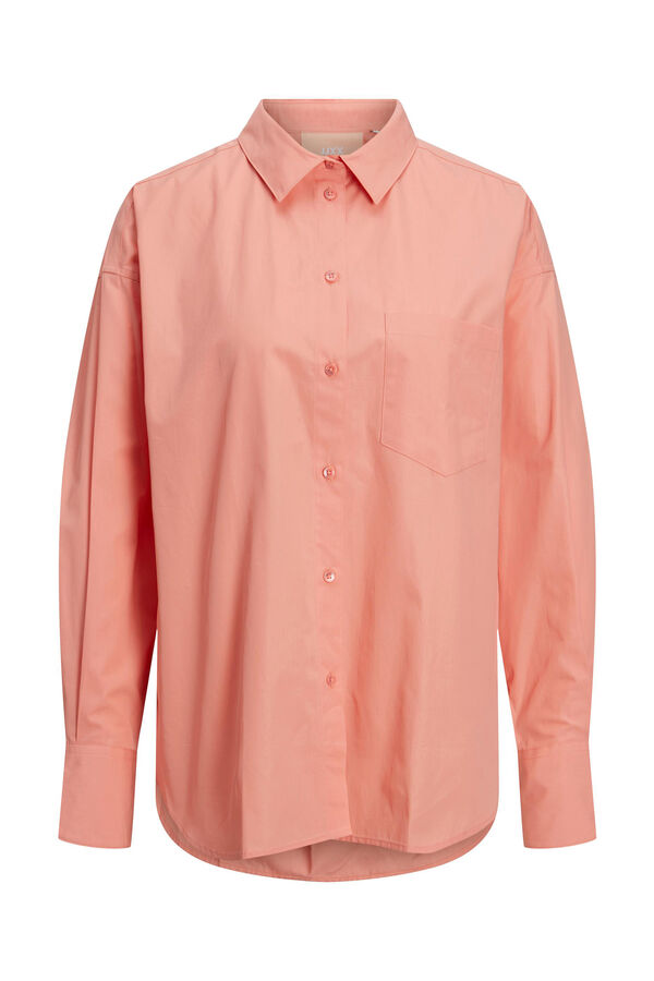 Jack & Jones Camisa de manga larga de popelin rosa