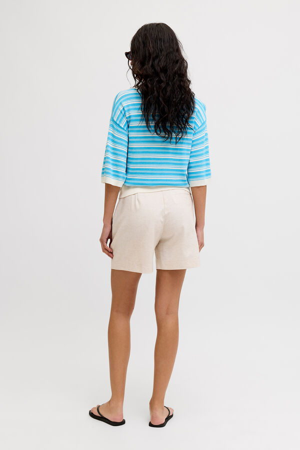 Jack & Jones Cal&ccedil;&otilde;es chino cintura alta bege