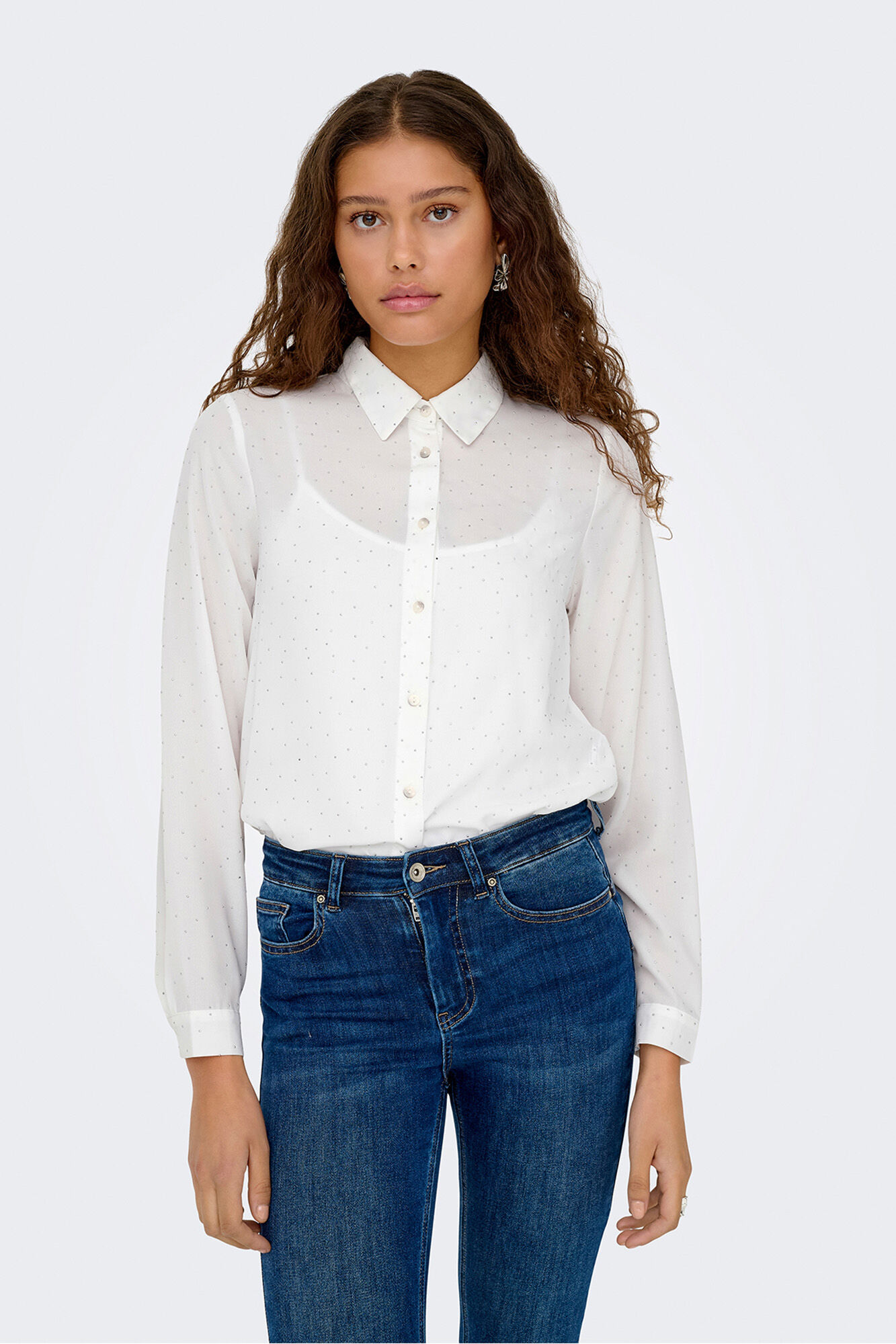Only Camisa de manga comprida com glitter
