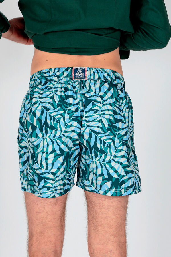 Brave Soul Ba&ntilde;ador estampado con cord&oacute;n verde