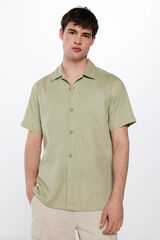 Springfield Camisa manga curta r&uacute;stica bege