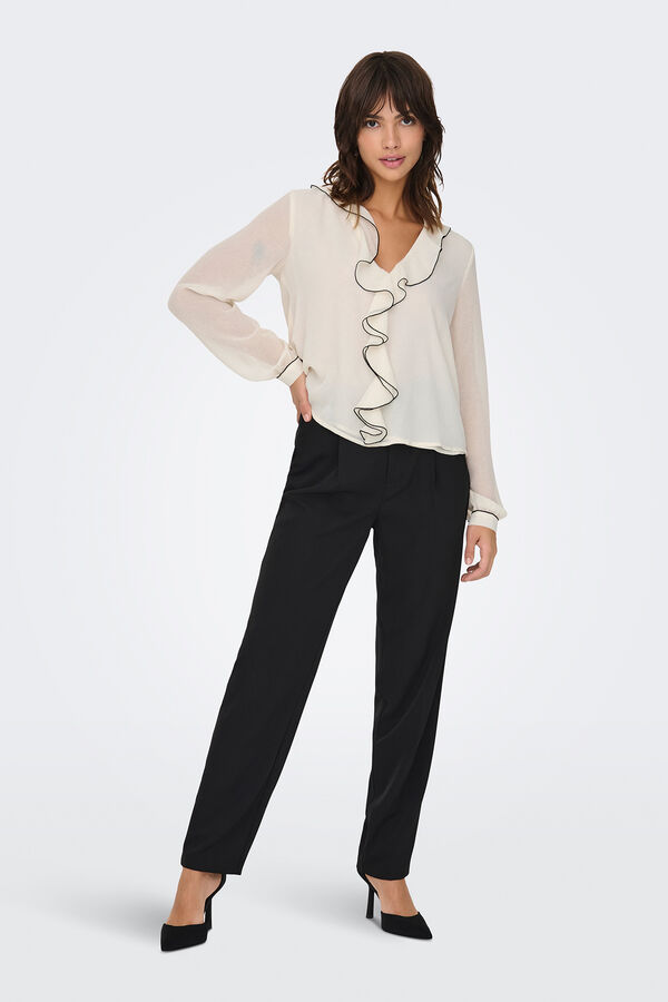 Only Blusa de manga comprida com regular fit branco