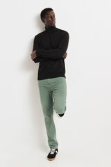 Springfield Jersey b&aacute;sico cuello alto negro