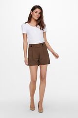 JDY Short botones marrón