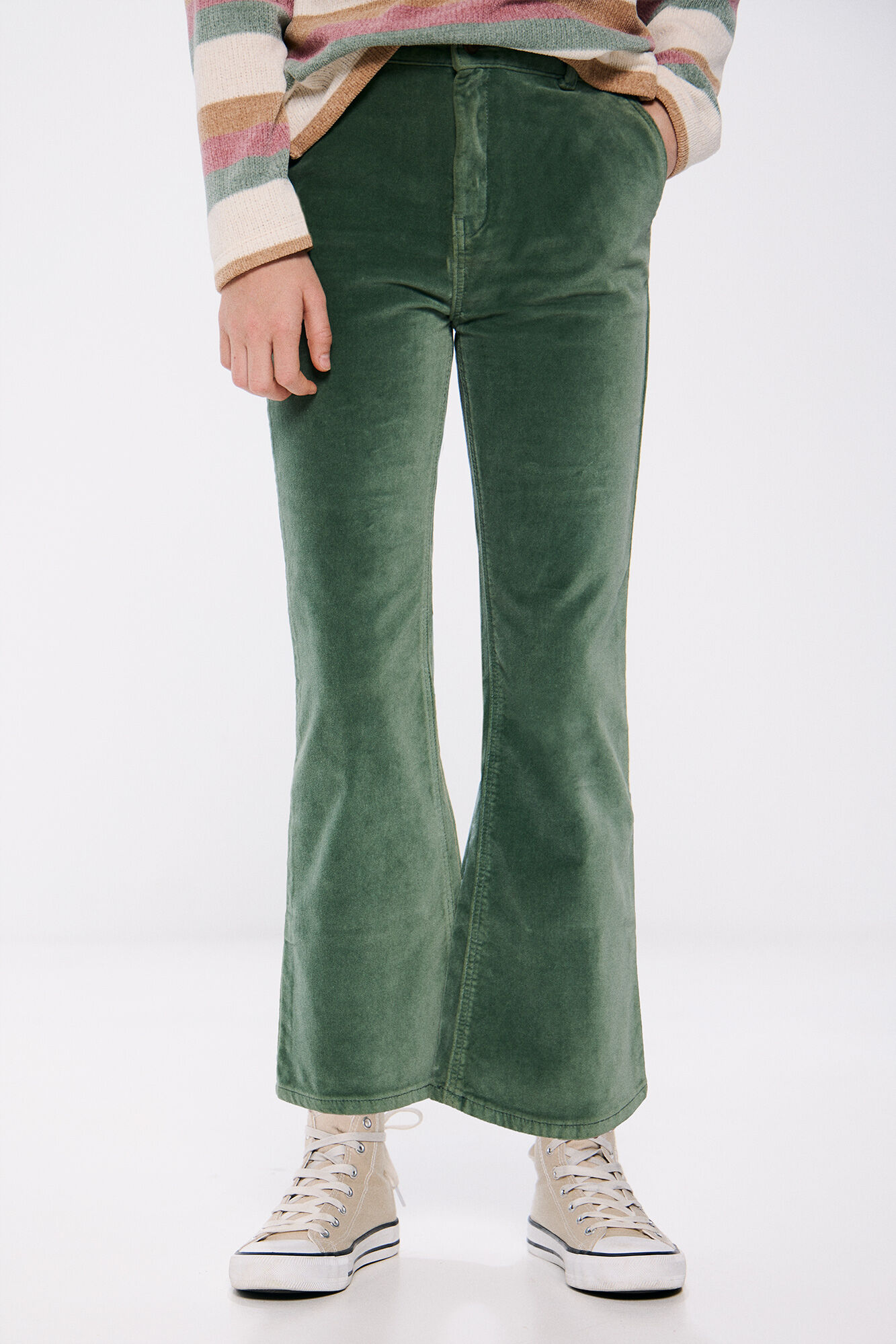 Springfield Kids Cal&ccedil;a flare de velour para menina