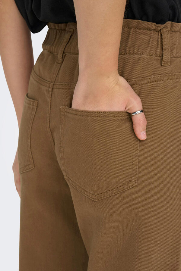 Springfield Pantalón paperbag beige