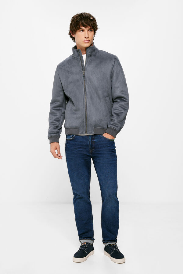 Springfield Cazadora cuello alto doble faz azul