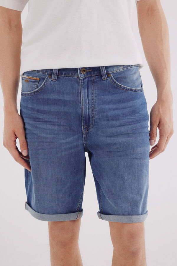 Springfield Bermuda vaquera ultra ligera regular fit azul